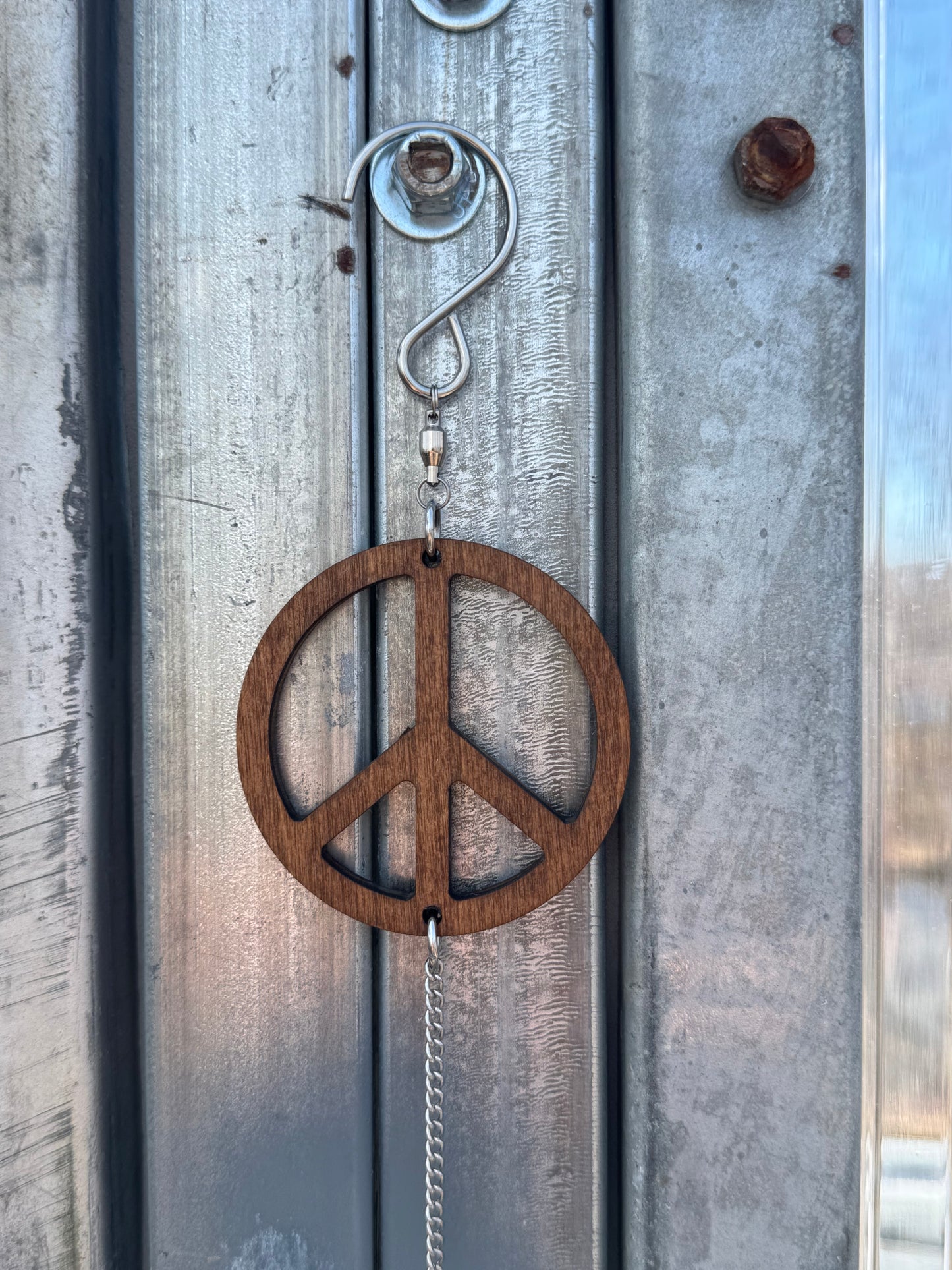 Wood Peace Sign Rainbow Maker