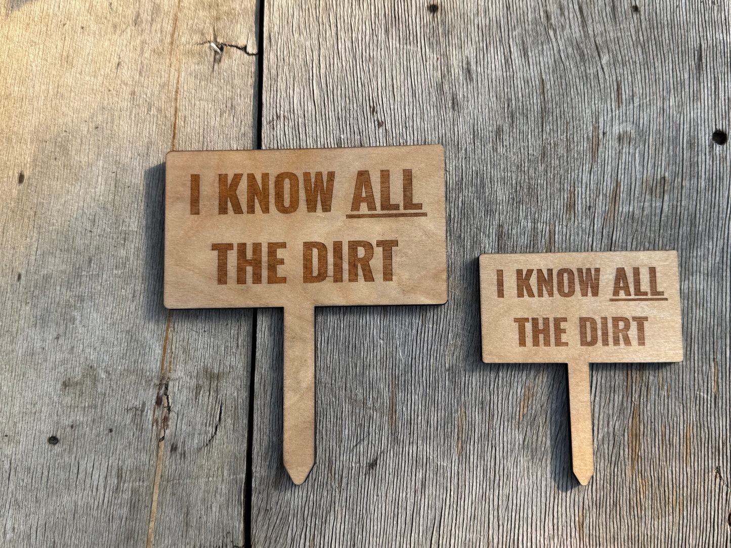 I Know All the Dirt Plant Stake