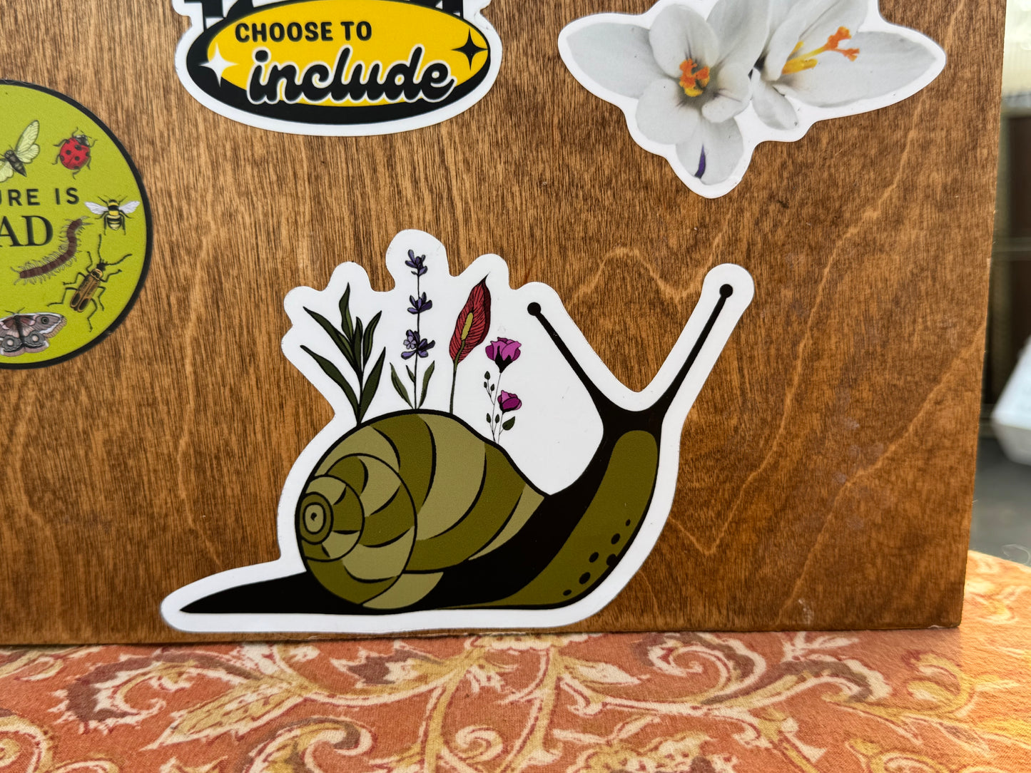 Lavender Moon Snail Sticker