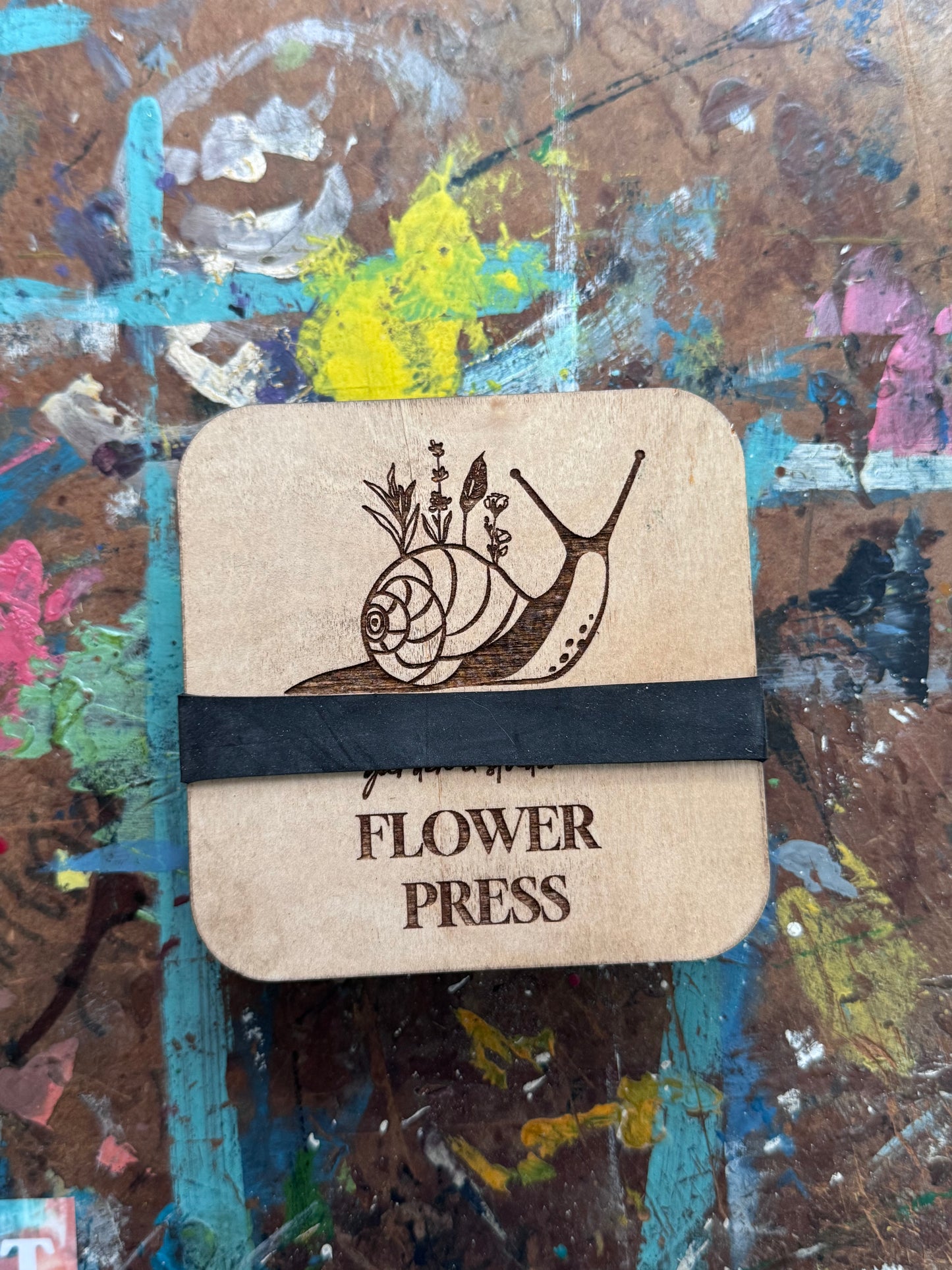 Banded Flower Press-3.5" x 3.5"
