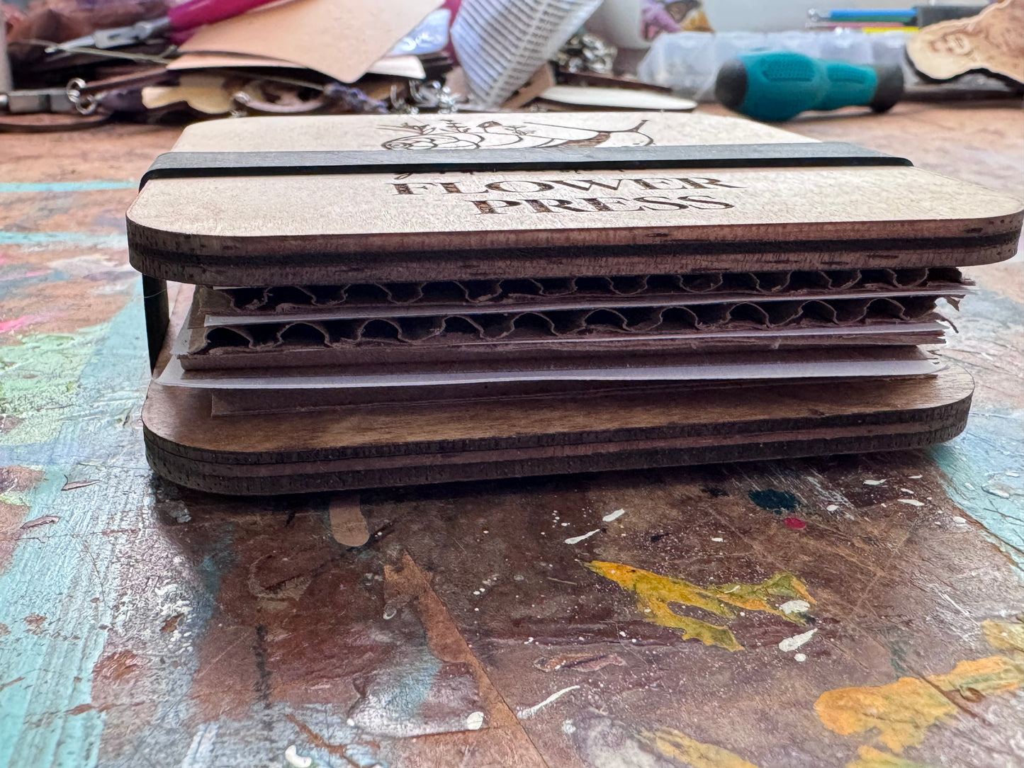 Banded Flower Press-3.5" x 3.5"