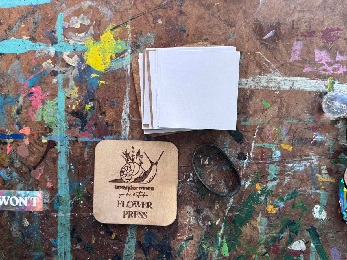 Banded Flower Press-3.5" x 3.5"