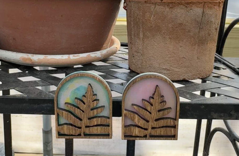 Mini Sensitive Fern Painty Back Magnet